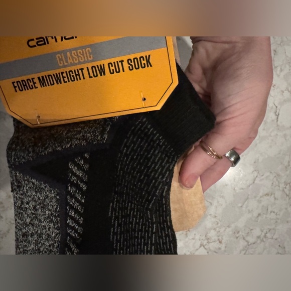 NWT Carhartt Men’s large - Black and Gray Classic Force Mid weight Low Cut Socks - Picture 2 of 11
